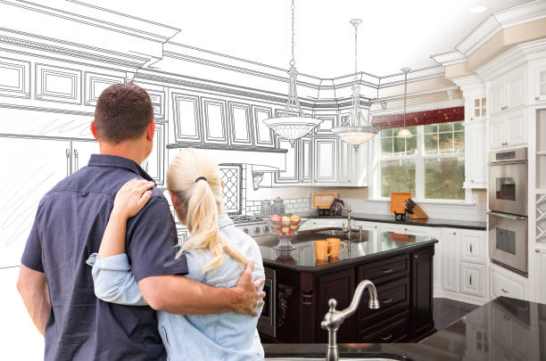 Custom kitchen cabinets installed in a Ashton home